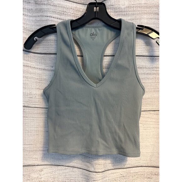 Alo Goddess Ribbed Cropped Racerback Tank Size XS - Picture 1 of 3
